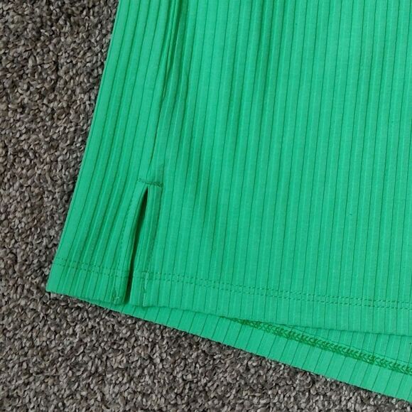 Women's New With Tag Active Zone Size 3X Green Ribbed Shorts - Picture 8 of 16